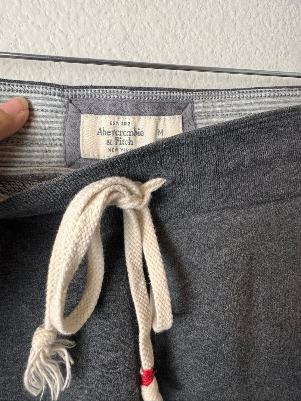 Abercrombie & Fitch Y2K Charcoal Gray Drawstring Sweatpants - Picture 5 of 6